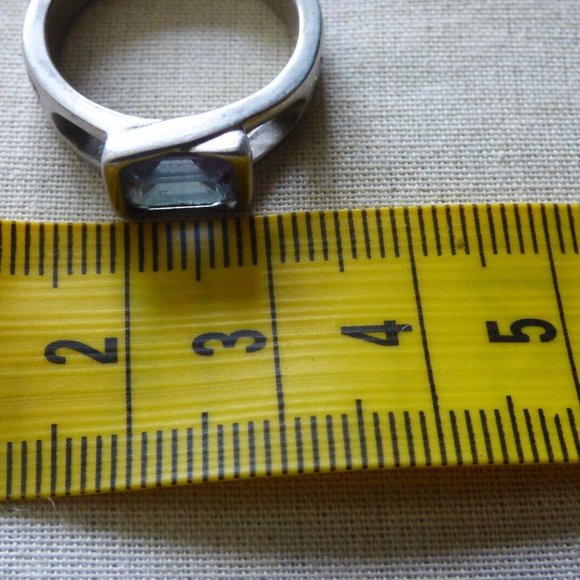 OOAK ARTISAN PLATINUM ALEXANDRITE MOISSANITE OPEN SHOULDER MEN PINKY RING 7.5 - Picture 13 of 14